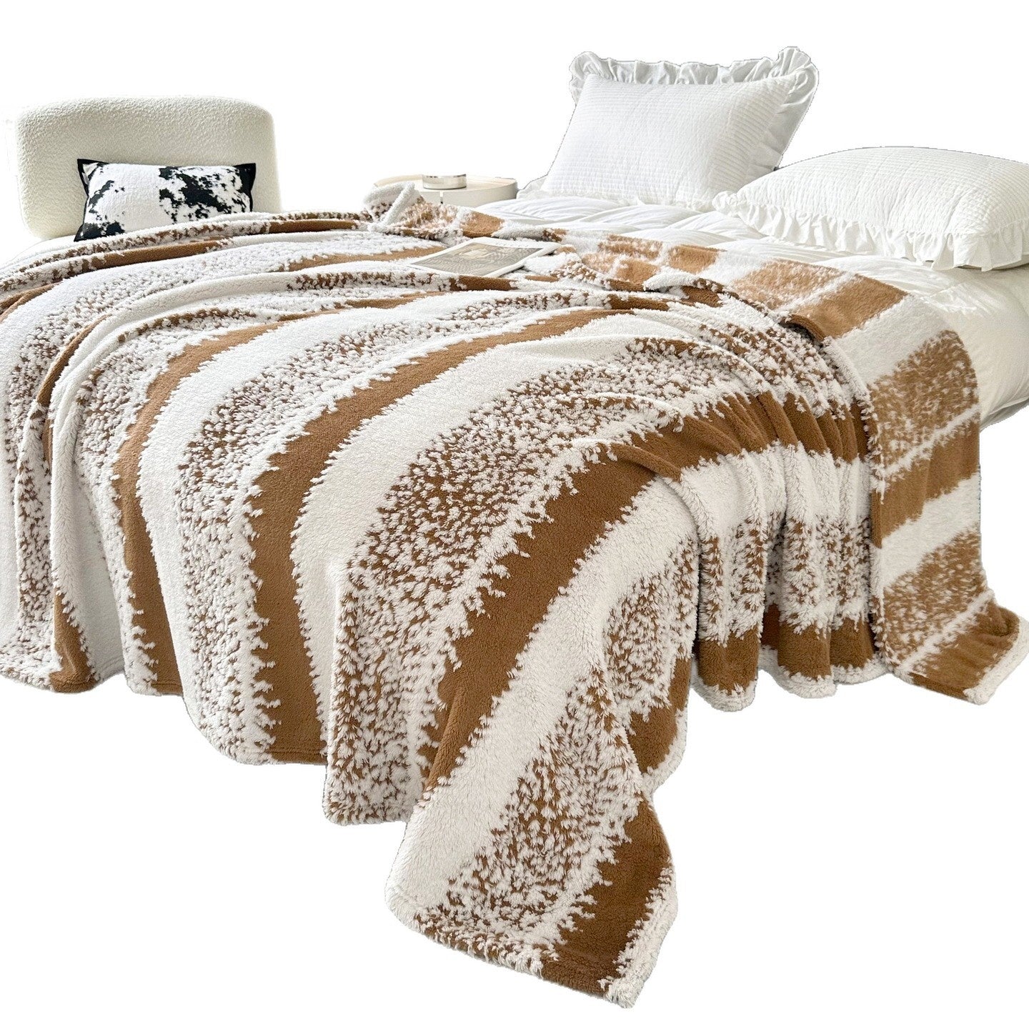 Textured Jacquard Plush Fleece Blanket