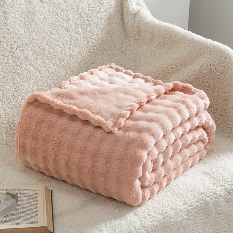 Soft Bubble Flannel Throw Blanket