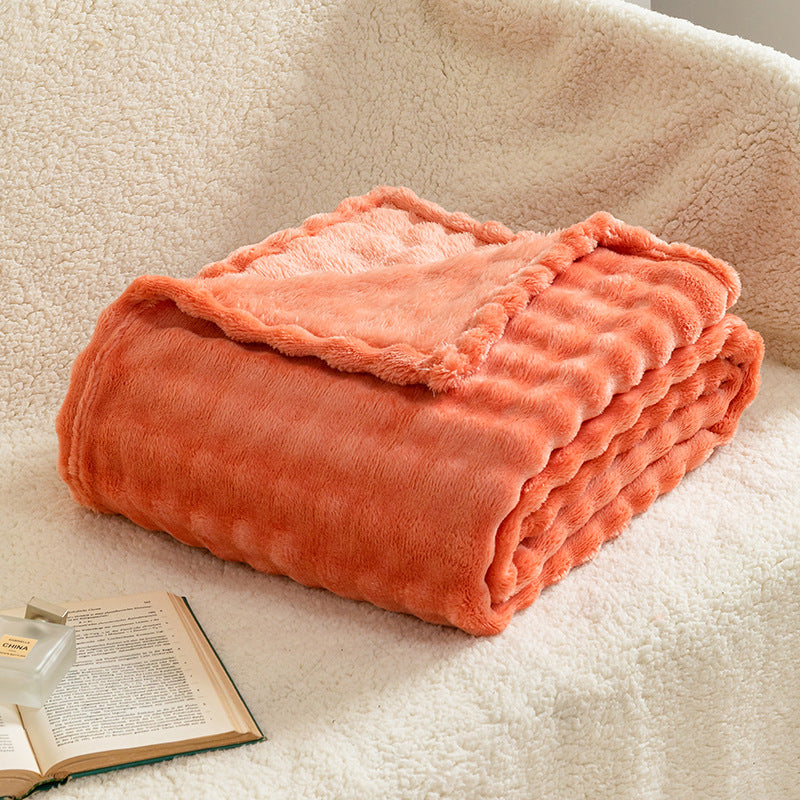 Soft Bubble Flannel Throw Blanket