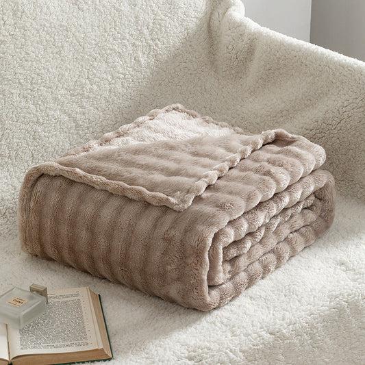 Soft Bubble Flannel Throw Blanket