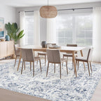 Blue Vintage Floral Area Rug