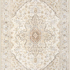 Beige Brown Vintage Area Rug
